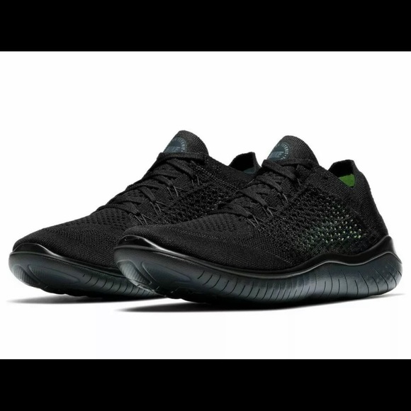 Nike Free RN Flyknit 2018 Black Shoes 942838 002 - Picture 1 of 8